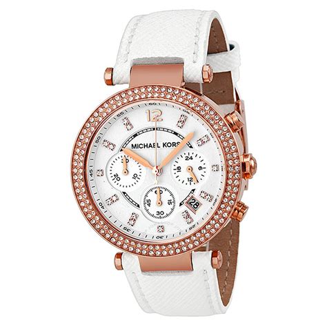 mk2281 parker rose gold and white michael kors ladies& 39|MICHAEL KORS MK2281 PARKER ROSE GOLD AND WHITE .